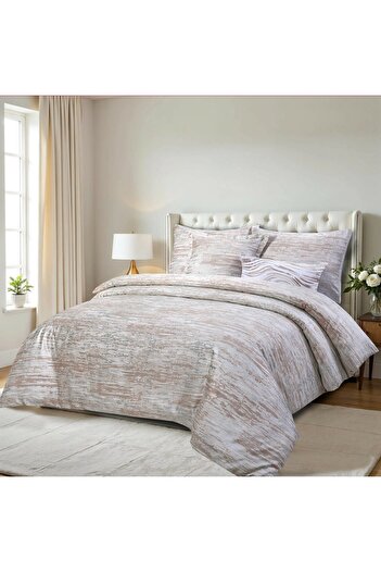 Orange Bed & Bath Luxe Brown | 8-Piece 100% Cotton Double Duvet Set