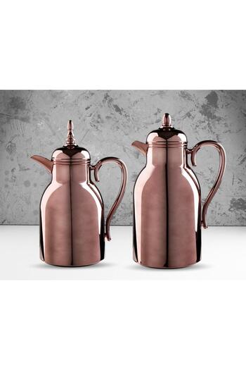 TOHFAT-AL MAIDAH Rim Thermos Set, Luxury, 18-Hour Heat Preservation, Tea Capacity: 1 liter and Coffee Capacity: 0.75 ml