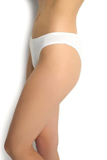 Jiber Women's White Modal Fabric Lycra Slip Panties 3 Pack 622