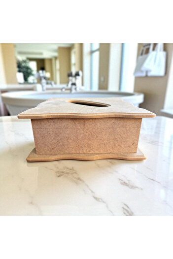 Atölye Kiraz Wooden Lid Napkin Holder |   Decorative Home Item |   20X20X8 cm