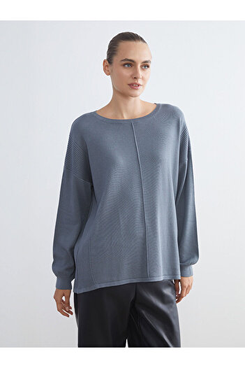 LC Waikiki Gray Crew Neck Women's Knitwear Sweater