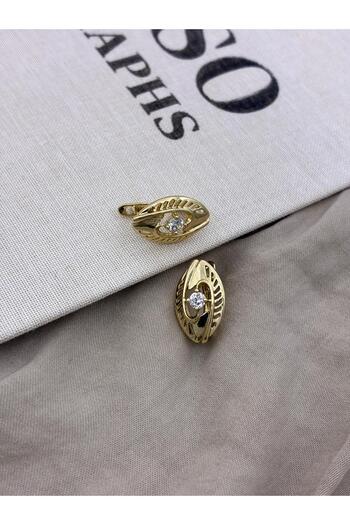 Hedef Bijuteri Xuping Gold Color Ethnic Almond Model Zircon Stone Earrings