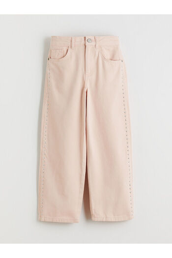 LC Waikiki Pink Wideleg Girl's Trousers