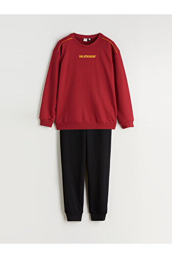LC Waikiki New Season Crew Neck Printed Boys' Tracksuit Set