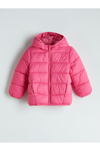 LC Waikiki Pink Hooded Girl's Puffer Coat