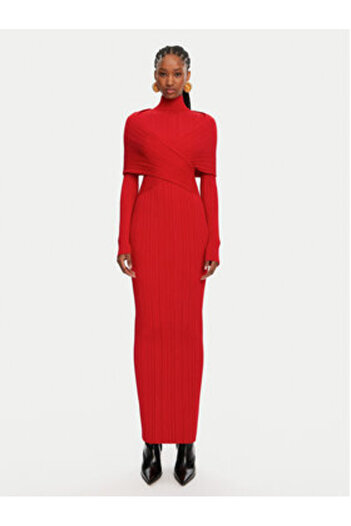 BALMAIN Γυναικείο βραδινό φόρεμα DF0RR835KH70 Κόκκινο