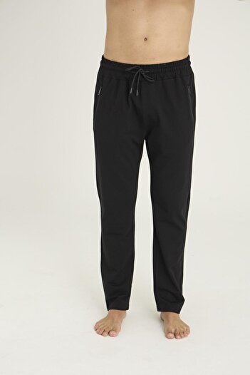 KLY PİJAMA Kly 1041 Men's Cotton Single Sweatpants'Zipper Pocket'