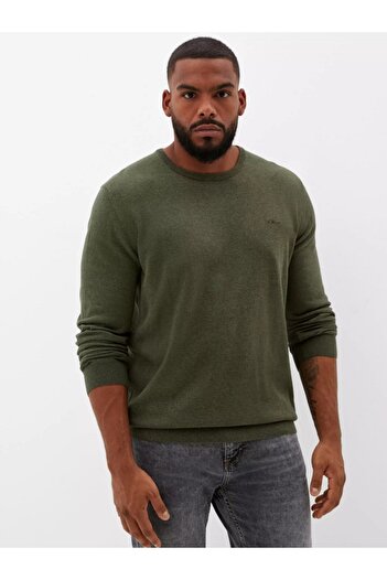 s.Oliver Big Sizes Men's sweater big sizes, with neckline at the base of the neck