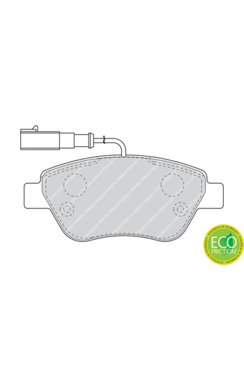 FERODO Brake pad set, front, Fiat Grande Punto,
