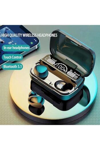 Bogadini Casti wireless Bluetooth True Wireless HiFi 8D sunet, microfon HD, IPX7, autonomie extinsa