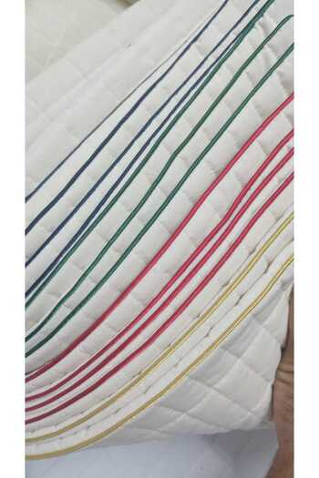MEŞELİ TEKSTİL Single Size Wool Quilt Washable with Piping Detail |   Special Design |   Anti-Sweat, Absorbs Moisture |   Natural