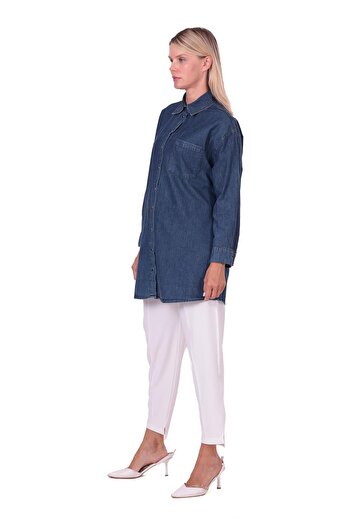 Invee Denim Shirt Dark Blue