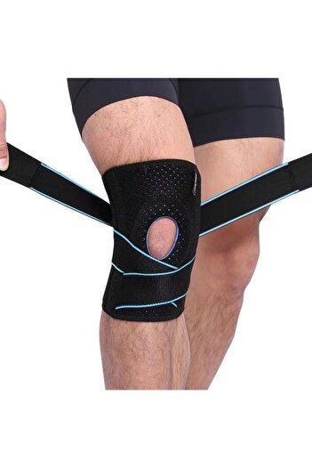 NEO Knee Protector with Straps, Adjustable, 46 cm, Black