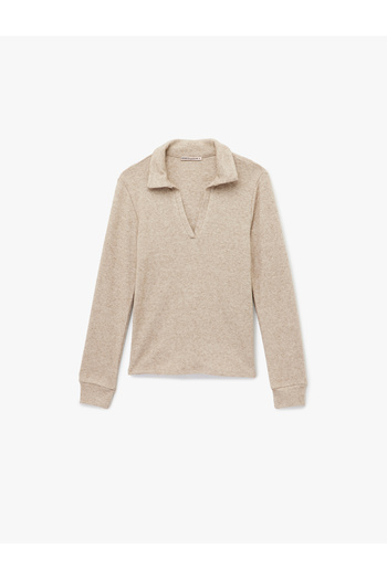 Koton Relaxed Fit Long Sleeve Polo Neck Knitwear Pajama Top