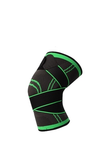 NEO Elastic Adjustable Knee Brace with Elastic Straps, Breathable Compression Bandage, 1 Piece Green and