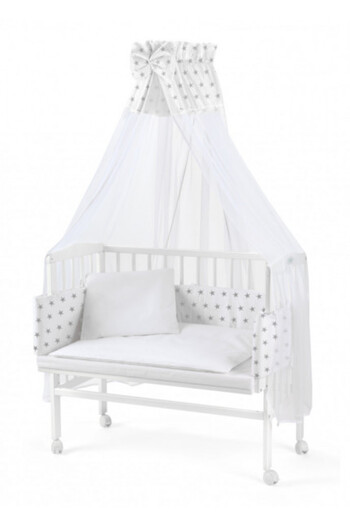 Waldin 2 in 1 baby cot, 90 cm x 55 cm, beech wood