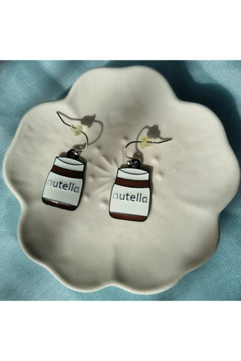 Airmag Women's earrings, Nutella jar pattern