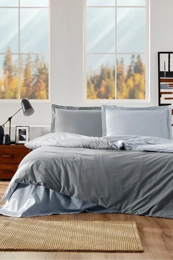Özdilek Double Duvet Cover Set with Elastic Sheet - Ash Gray Silver