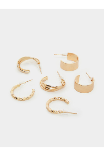 Styli Set of 6 - Plain Hoop Earrings