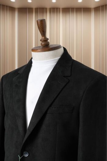 ilayda emir Black Men's Blazer Suede Jacket