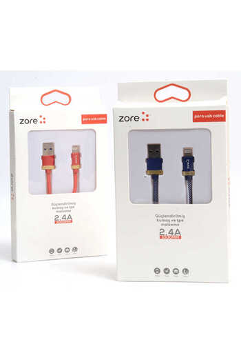 zore Red Poro Lightning USB Cable 1M-Shrp