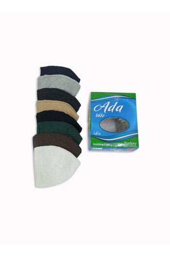 ADA Turkey Style Caps – Islamic Prayer Caps in Mixed Colors | 12 Pieces Per Box