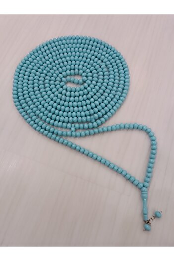 Bayraktar 500 Luxury Tesbi̇h (Prayer Beads) Blue Color (Sky Blue)