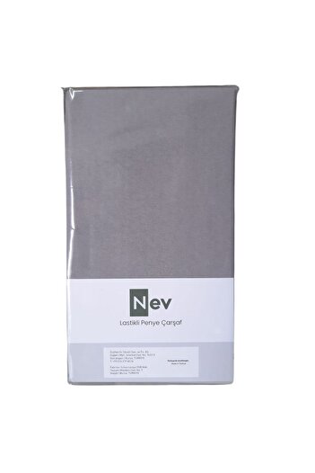 Özdilek Nev Combed Cotton Elastic Fitted Sheet Single Size - 100X200 cm Silver