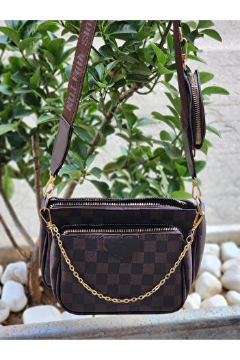CAZİBE Multi-Compartment Chain Detailed Shoulder Bag
