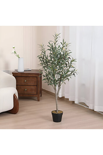 Essentials 360 Home Decoration Artificial Olive Tree 120cm Fake Plant Faux Tree Decorative Tree