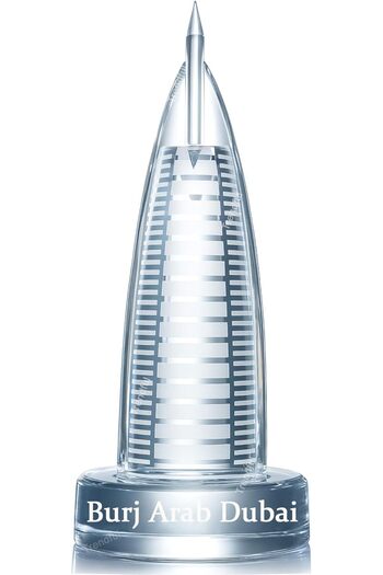 Generic Trendful 3D Crystal Burj Al Arab Model, 20cm Dubai Landmark Souvenir Showpiece for Home & Office Dec