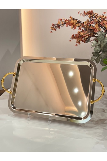 aljahwari Luxury single handle serving tray, medium size