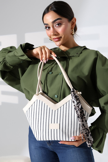 Moda Lime Stylish and Convenient Bag with Scarf Detail, Ideal for Daily, Work, and Special Occasion Combinations