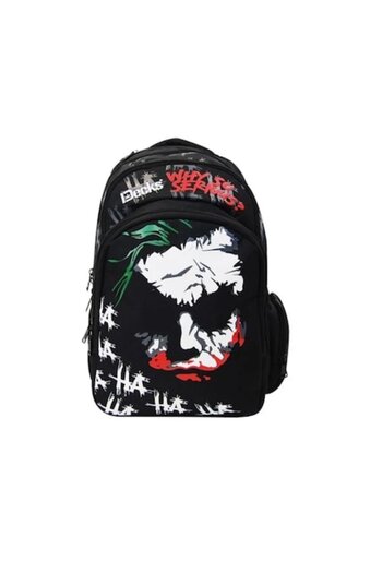 BREZIUM School Backpack, Fluorescent Print, Modern Design, Multicolor,