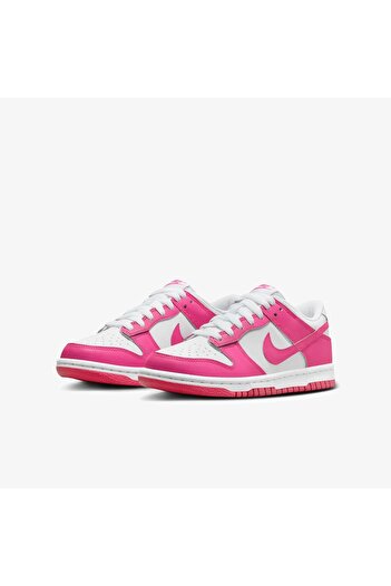 Nike Dunk Low Pink White Leather Women's Sneaker Sports Shoes - Fb9109-102