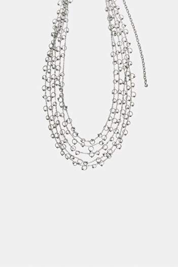 Stradivarius Maxi necklace with chains and beads