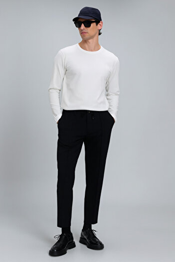 GUARAZ Men's Relax Fit Comfortable Cut 100% Cotton Long Sleeve Crew Neck Basic T-Shirt