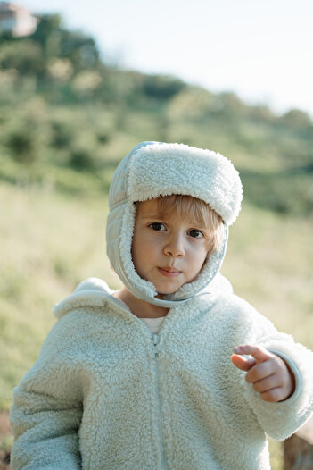 Lollie Baby&Kids Waterproof Quilted Beanie with Fleece Inside - Mint