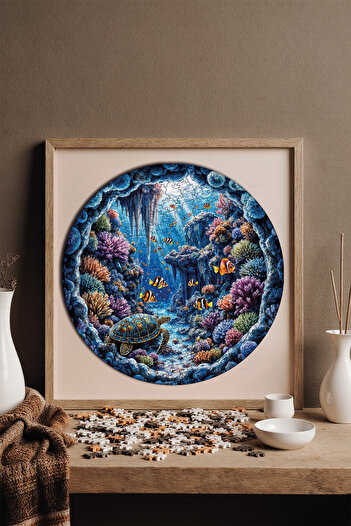 WePuzzleUp Ahşap Puzzle - Denizaltı Cenneti - 252 Parça, 29x29 cm