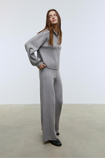 Stradivarius Knit wide-leg trousers