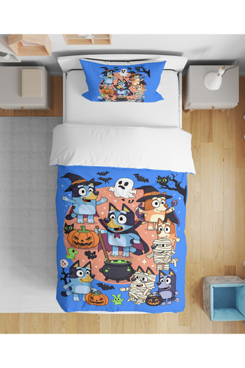 Erays Home Cute Ghost Dog Patterned 3D Digital Printed Single Children's Duvet Cover Set
