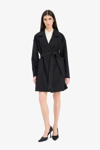 DeFacto Regular Fit Belted Cashmere Coat E8636Ax25Au