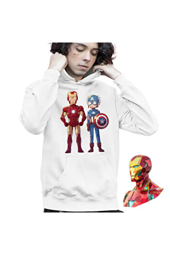 OEM Kids Boys' Hoodie Iron Man Rick and Morty Captain America