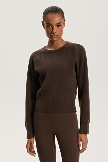 Oysho Fitted waist rib knit jumper