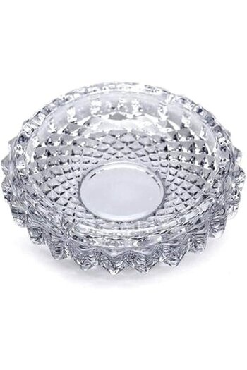 ORCHID GLASS ASHTRAY ROUND Y1007-2