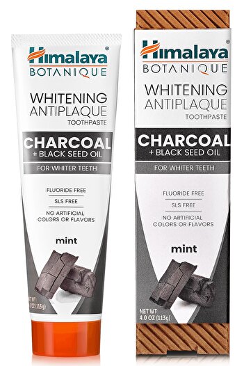 Himalaya Botanique Whitening Antiplaque Charcoal + Black Seed Oil Toothpaste 113Gr