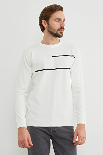 Fulla Moda Striped Crew Neck Knitwear Sweater