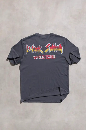 Overdrive Black Sabbath'78 U.S. Tour' Unisex Regular Fit Anthracite Retro Rock T-Shirt
