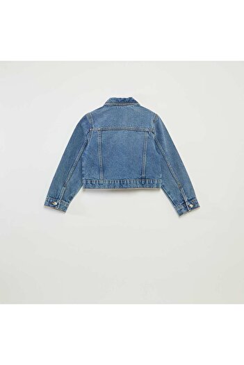 KIABI Cropped denim jacket BLUE