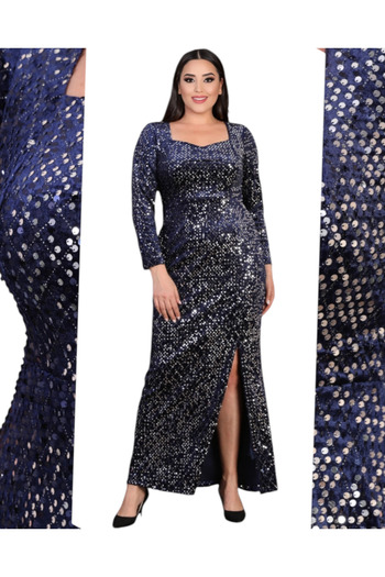 rotop Long Party dress, for occasions, made of sequins, elegant model